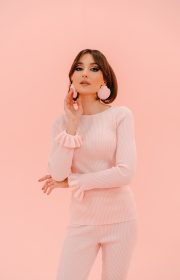 Lolita Merino wool pink blouse