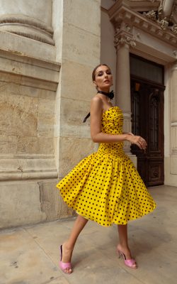 Margarita Black & Yellow Dress